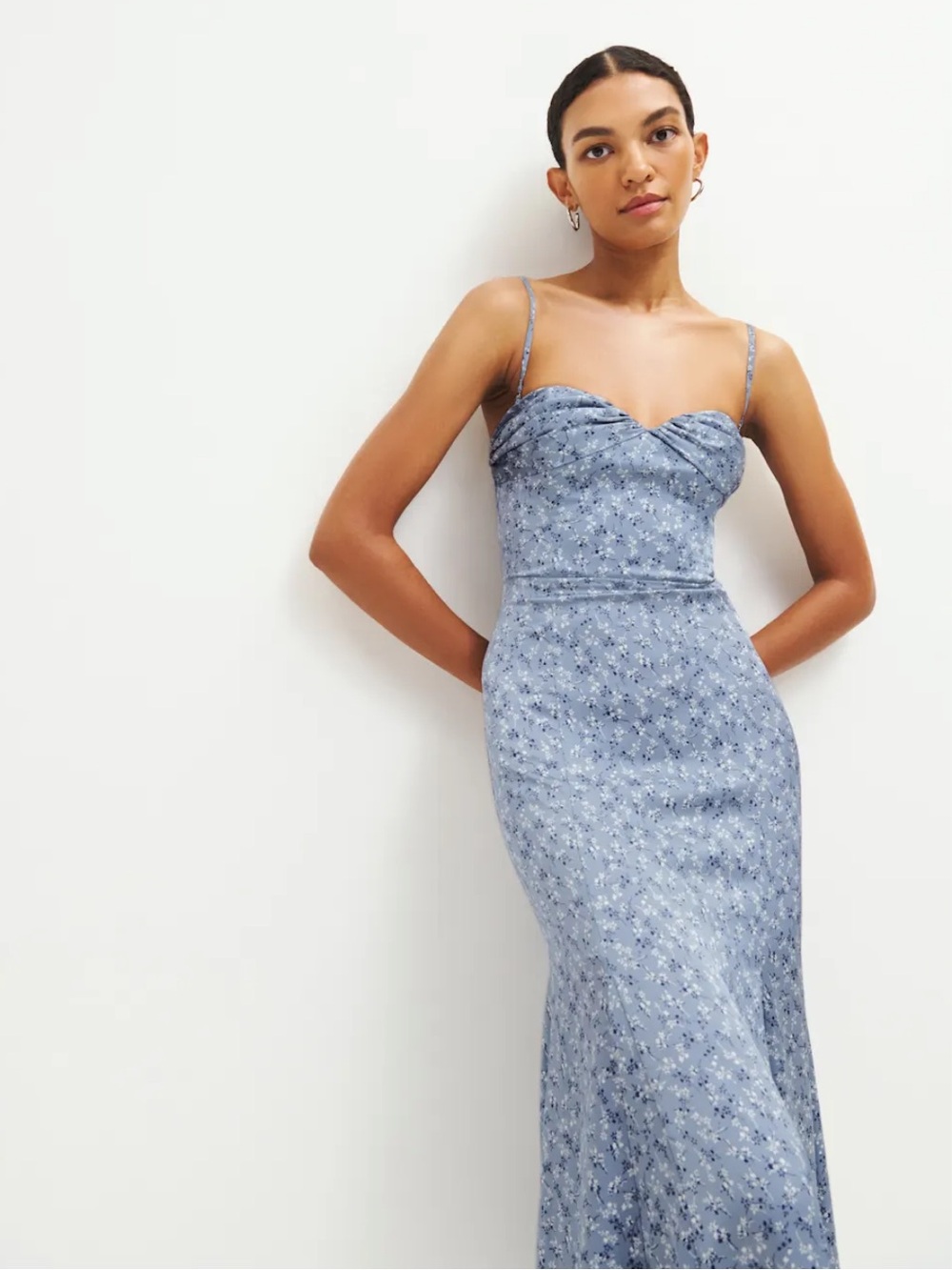 Reformation Hensley Satin Dress